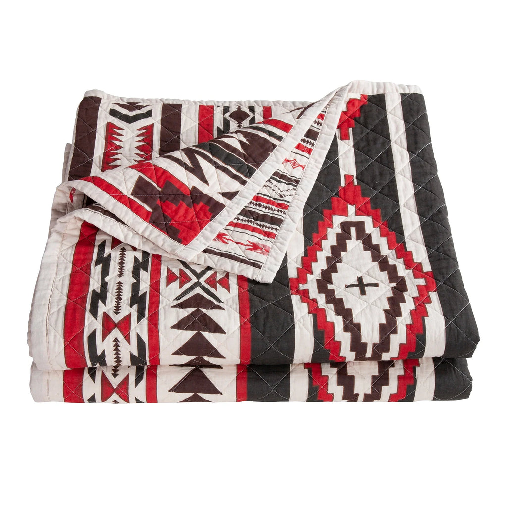 Coal Creek Aztec Reversible Quilt - Southwestern Bedding from Your Western Decor
