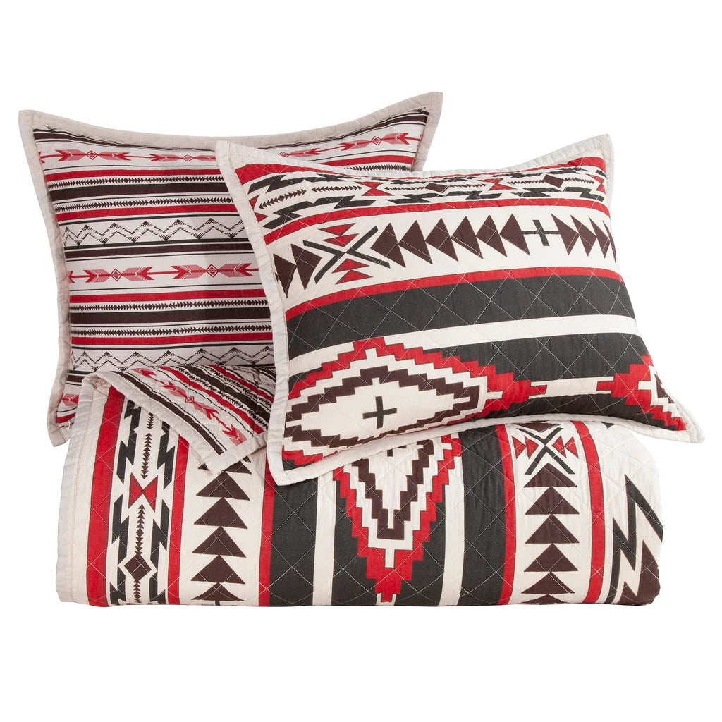Coal Creek Aztec Quilt Set - Southwestern Bedding from Your Western Decor