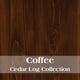 Coffee cedar log finish sample 