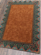 Cognac & Turquoise ~ Elegant Western Rugs Rugs Your Western Decor, LLC