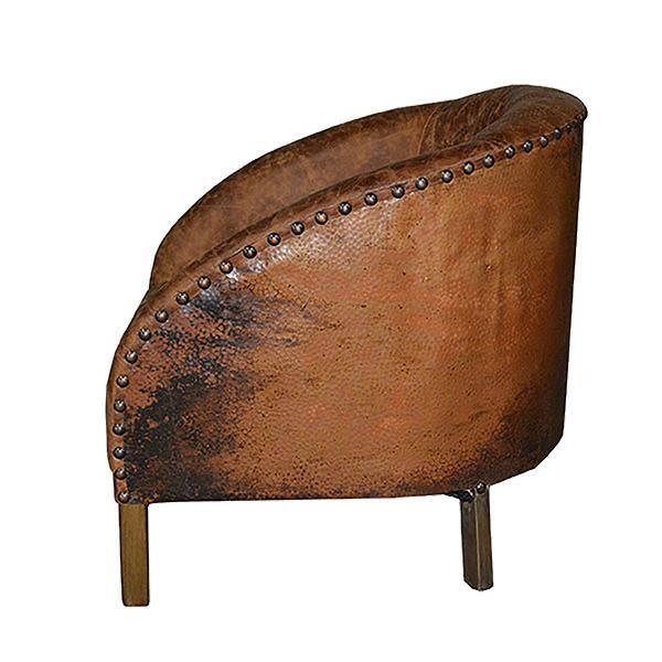 Cassiday Leather Chair with Copper Exterior - Your Western Decor