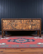 Copper doors and reclaimed wood console table front - Your Western Decor