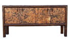 Cabinet with a textured brown finish on a white background - Your Western Decor