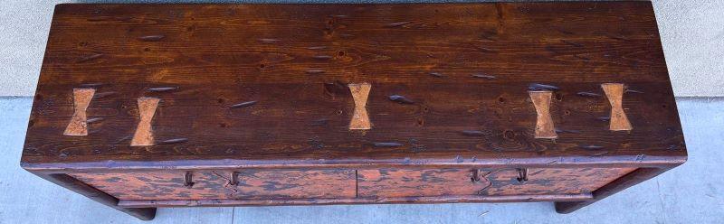 Copper console wood table top - Your Western Decor