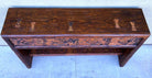 rustic sofa table with storage and bottom shelf