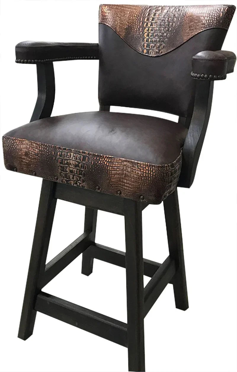 Copper Croc Mocha Barstool Bar