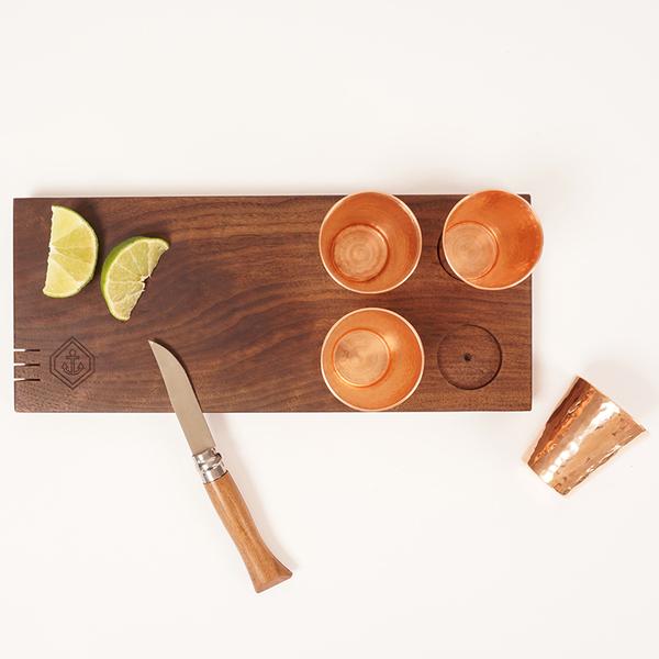 Copper Shots Flight Board - Handmade barware - Your Western Decor