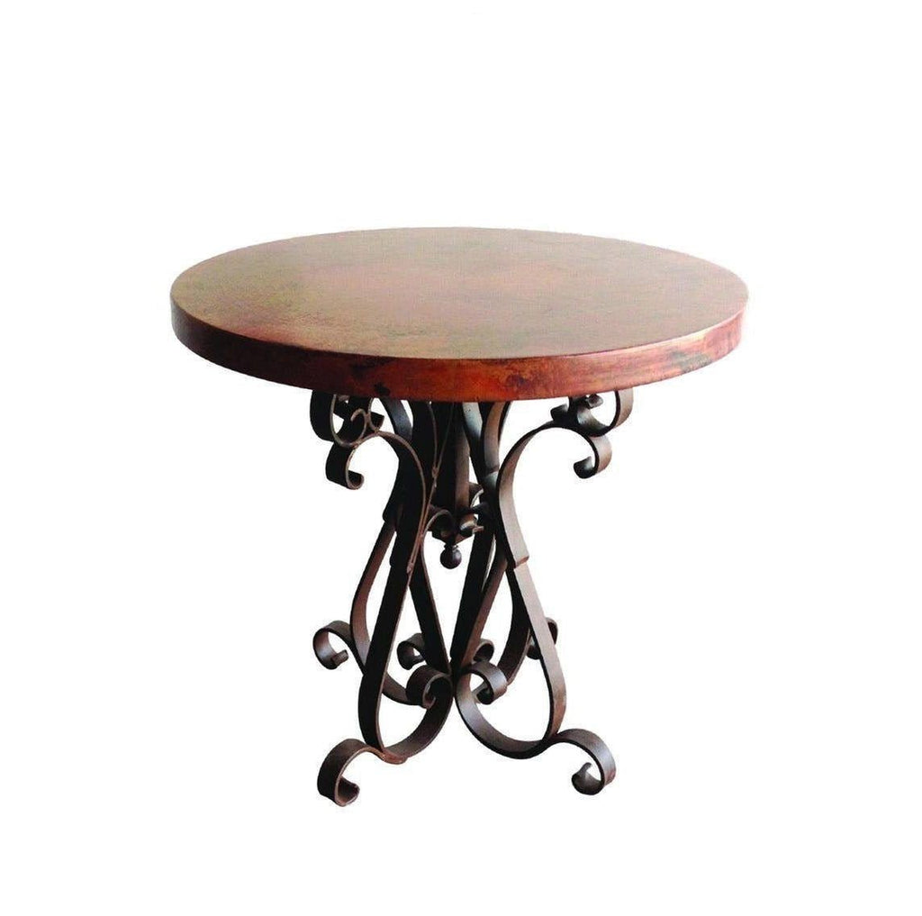 Copper & Wrought Iron Side Table - Your Western Decor