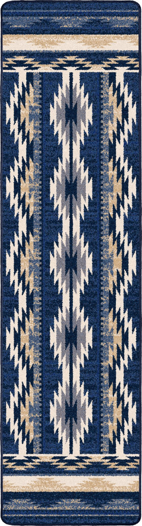 Cornflower Aztec Floor Runner - Rugs Made in the USA - Your Western Decor