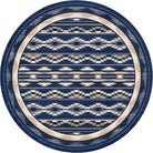 Cornflower Aztec Round Rug - Made in the USA - Your Western Decor