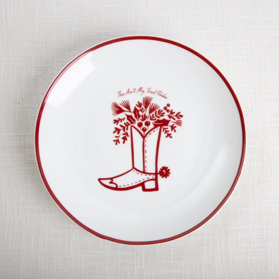 Cowboy Boot Christmas Lunch Plate - Your Western Decor