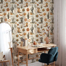 Western wallpaper with cactus, suns, desert flowers and cowboy boots made in the USA - Your Western Decor