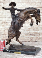 Frederic Remington Cowboy Bronc Western Bronze Sculpture - Your Western Decor