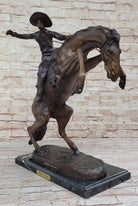 Frederic Remington Cowboy Bronc Western Bronze Sculpture - Your Western Decor