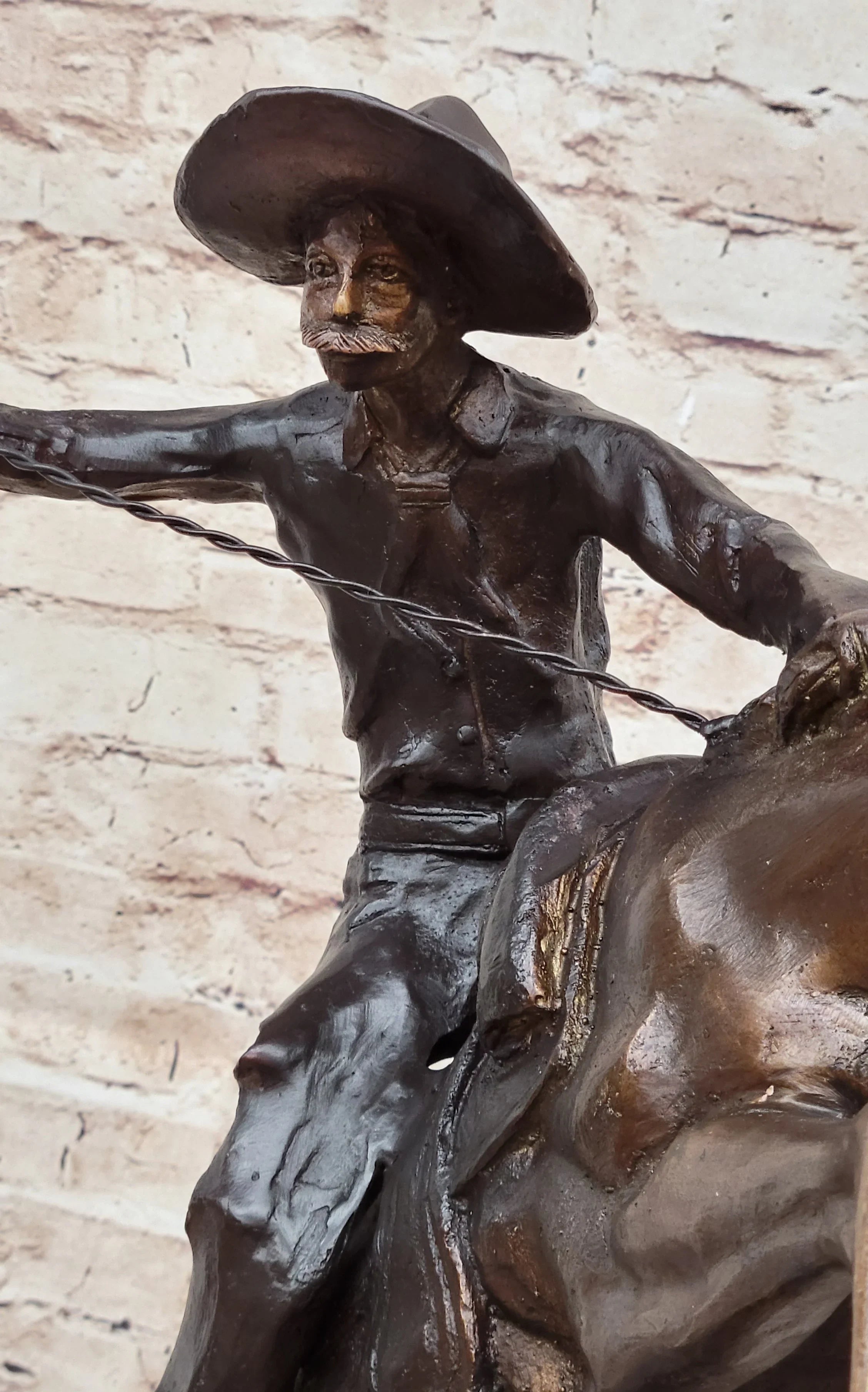 Cowboy Bronco Buster Western Bronze Statue – Your Western Decor