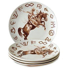 Cowboy Bronc and Brands Salad Plate Set - Your Western Decor