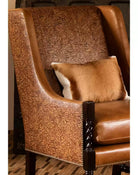 Cowboy Tool Leather Chair made in America with smooth and embossed top-grain leathers - Your Western Decor