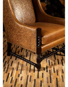 Cowboy Tool Leather Chair made in America with smooth and embossed top-grain leathers - Your Western Decor