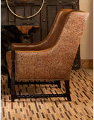 Cowboy Tool Leather Chair made in America with smooth and embossed top-grain leathers - Your Western Decor