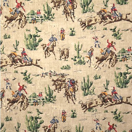 Cowboys Print Western Fabric - Your Western Decor