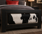 Regal Ebony Cowhide Footboard Detail 