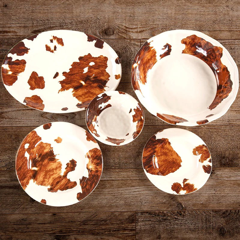 Cowhide Print Western Melamine Dishes - Your Western Decor