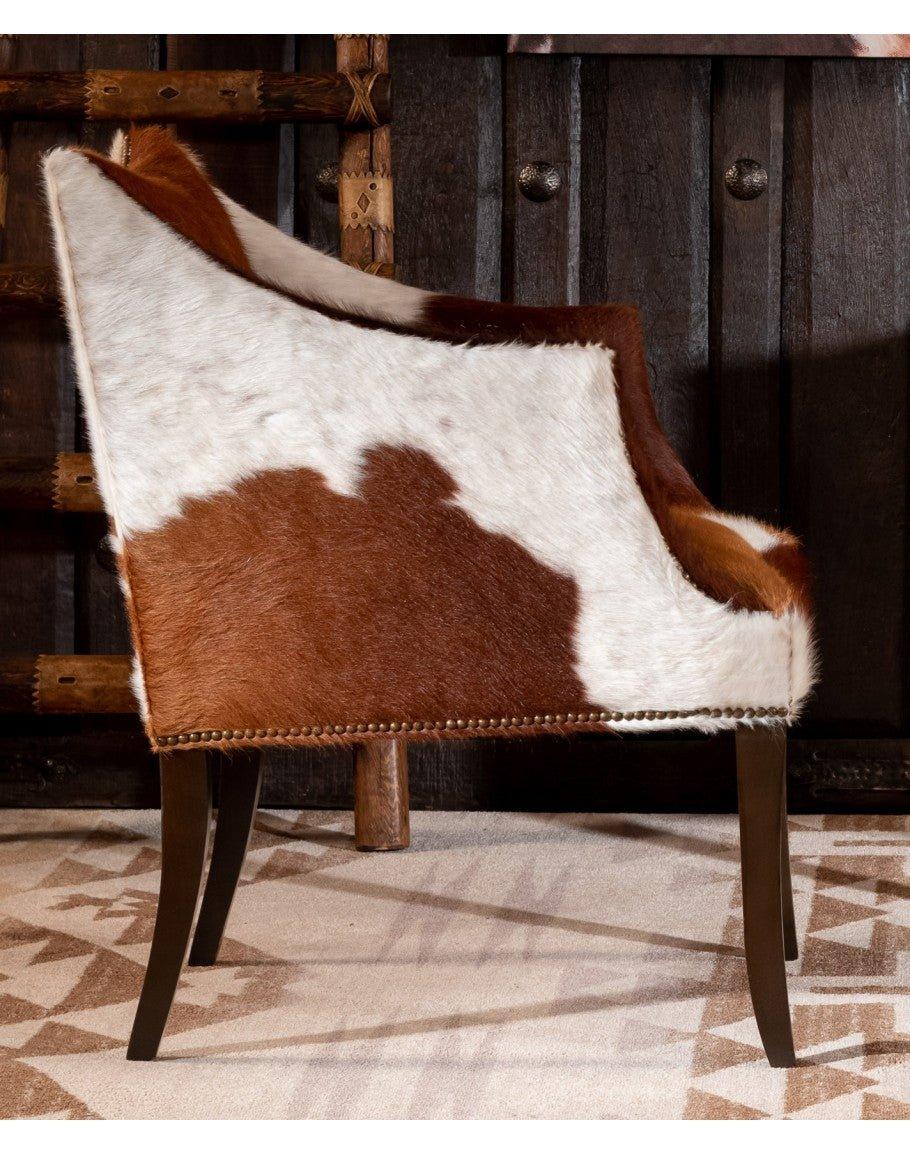 Cowhide Rancho Accent Chair - Living Room Furniture Made in the USA - Your Western Decor