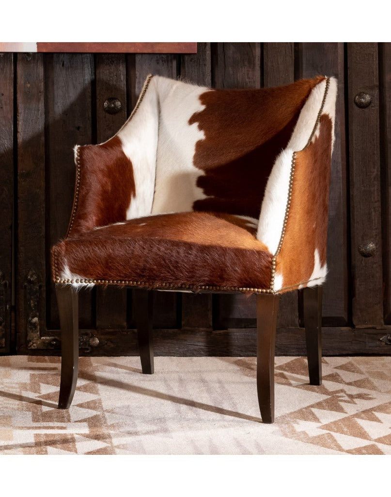Cowhide Rancho Accent Chair - Living Room Furniture Made in the USA - Your Western Decor