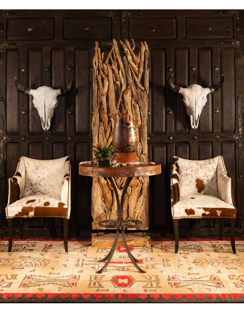 Cowhide Rancho Accent Chair - USA made furniture - Your Western Decor
