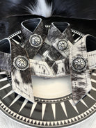 Cowhide western napkin rings handmade at Your Western Decor