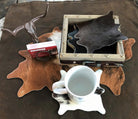 Cowhide coasters set. Made in the USA. Your Western Decor.