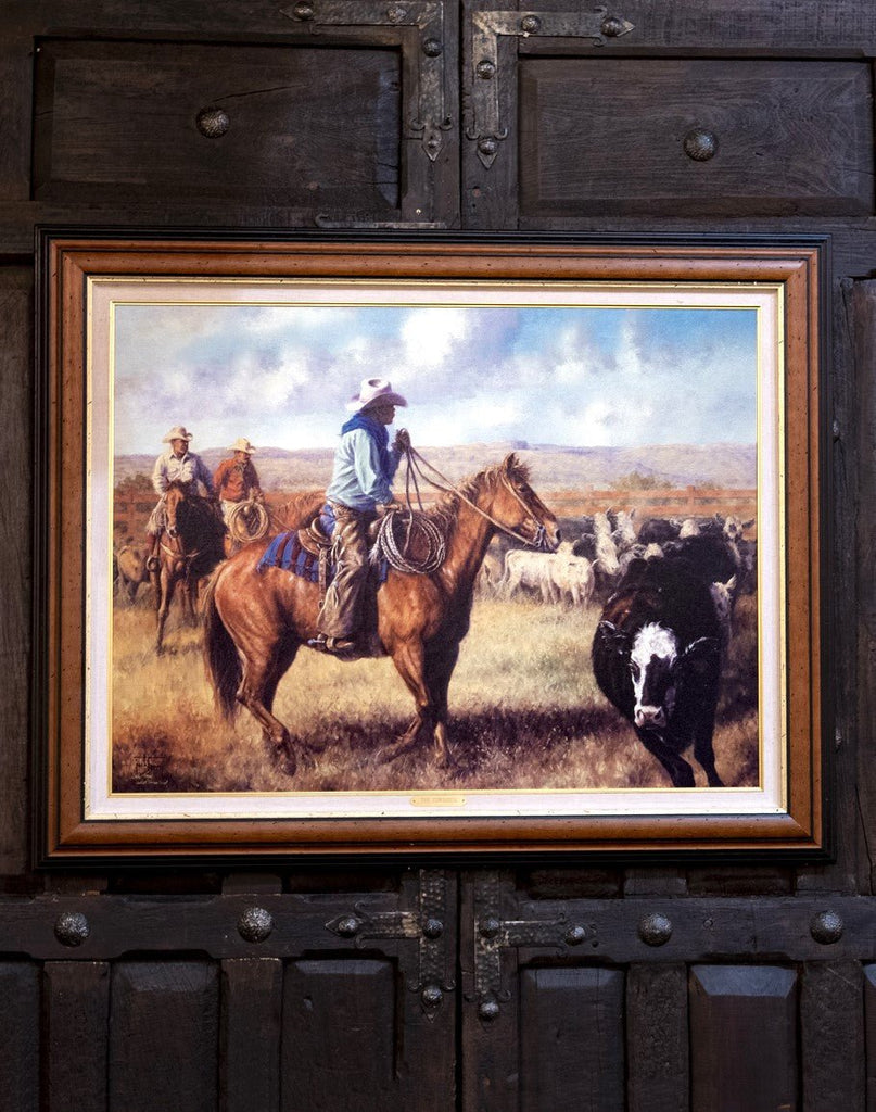 Cowhorse Art ~ Framed Giclee on Canvas - American Cowboy Art - Your Western Decor