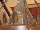 Rawhide & iron rustic chandelier custom made in the USA - Your Western Decor, LLC