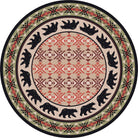 Strolling black bear round area rug made in the USA - Your Western Decor - Your Western Decor