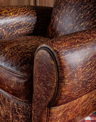 Crackled Leather Cigar Chair - Your Western Decor