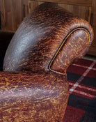 Crackled Leather Cigar Chair - Your Western Decor