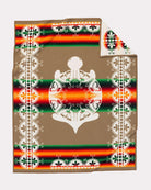 American made Turtle Creations Pendleton Wool Blanket tan side - Your Western Decor