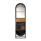 Tall oval Creswell Wine & Bar Cabinet - Your Western Decor