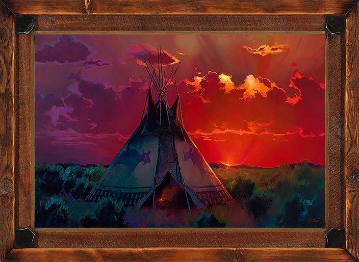 Colt Idol Crimson Falling Framed Art - Your Western Decor