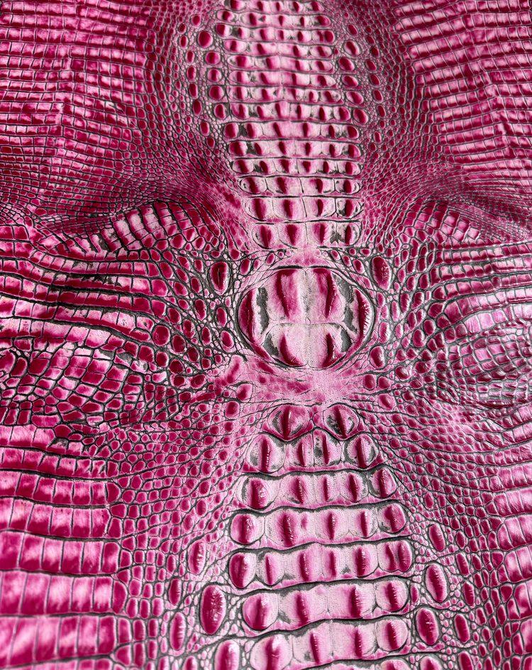Croc Pink Flamingo Embossed Leather | Your Western Decor