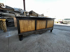 Carved western desk with custom two-tone finish 