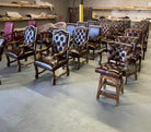 Custom made leather dining and bar chairs - Your Western Decor