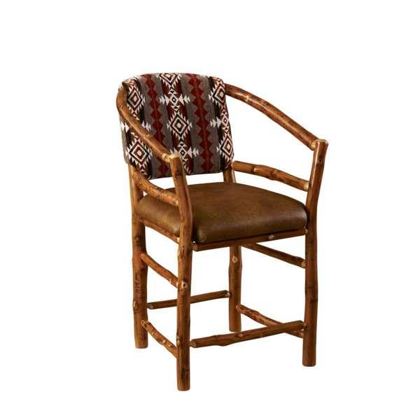 Custom Upholstered Hickory Bar Counter Chairs – Your Western Decor