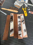 Making custom cowhide and leather napkin rings Pilot Rock, Oregon - Your Western Decor