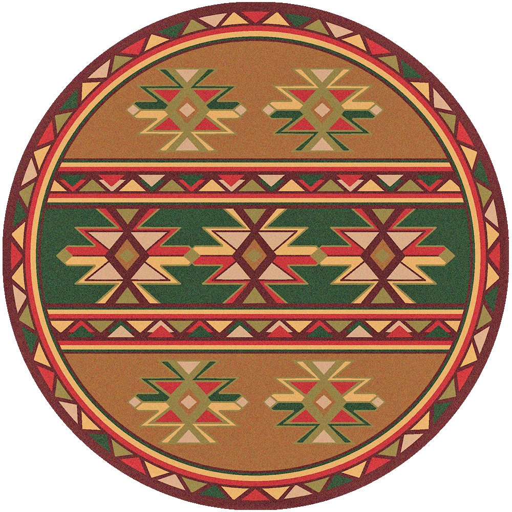Dakota Star Southwest Round Area Rug - Rugs made in the USA - Your Western Decor