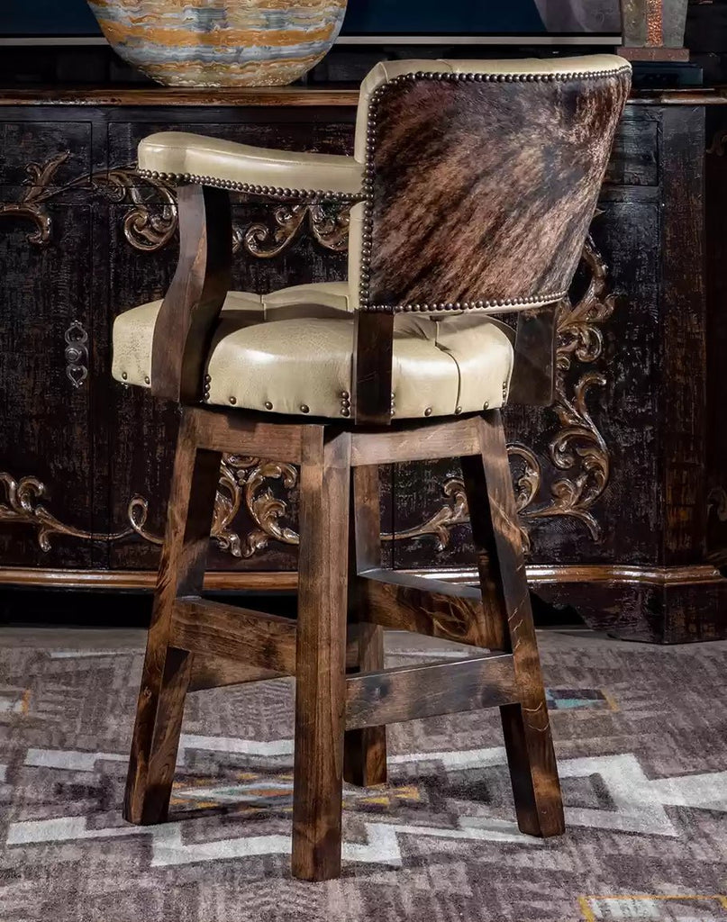 Dark Brindle Back Bar Chair made in the USA - Your Western Decor