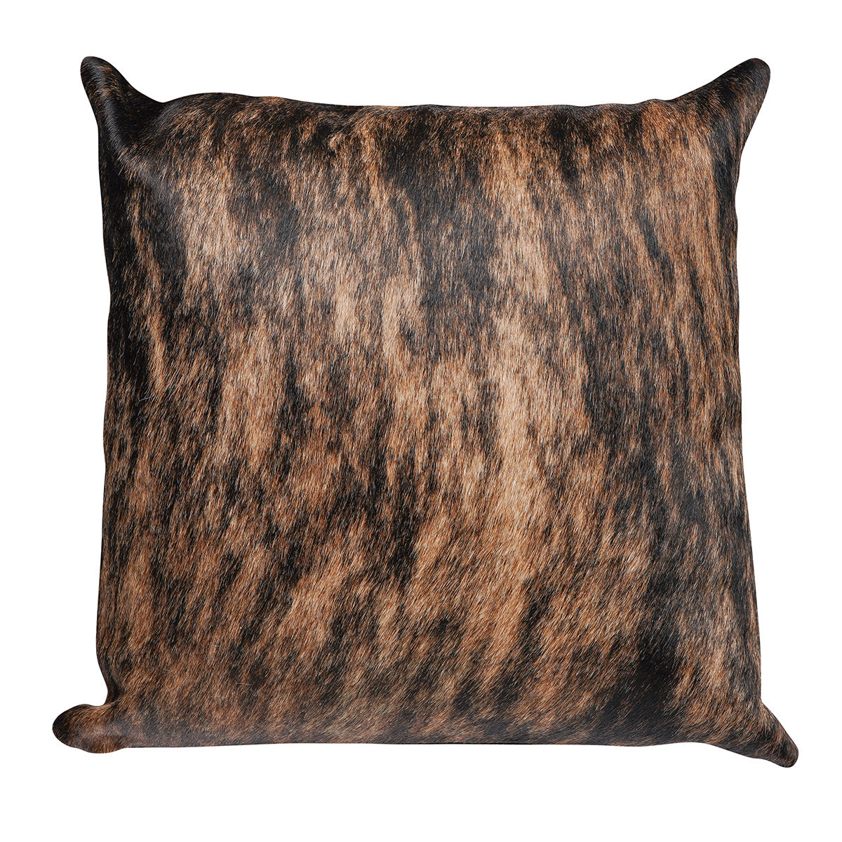 Dark brindle cowhide square 20" accent pillow - Your Western Decor