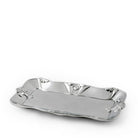 Fleur de lis design narrow aluminum serving tray 