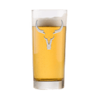 Longhorn Deep Carved Highball Glasses made in the USA - Your Western Decor