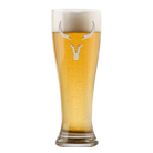 Deep Carved Longhorn Pilsner Glass made in the USA
